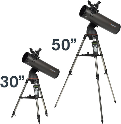 Celestron - Nexstar 130SLT Computerized Telescope - Compact and Portable - Newtonian Reflector Optical Design - Skyalign Technology - Computerized Hand Control - 130Mm Aperture Grey