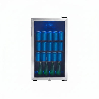 Beverage Cooler Built for Perfect Storage, 117-Can Capacity, Adjustable Shelves, LED Lighting, Door Lock