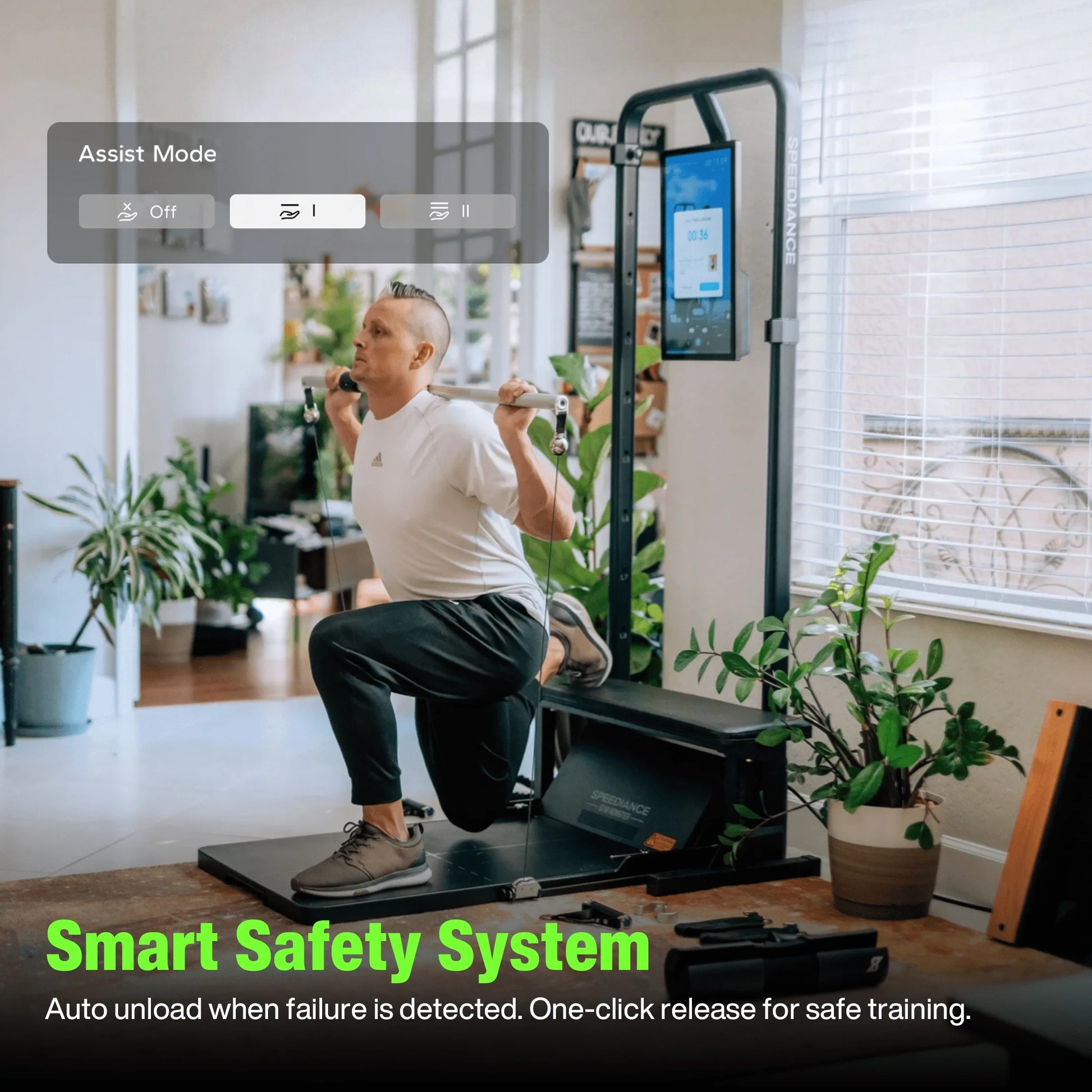 Gym Monster – All-In-One Home Gym Workout Machine with 220LBS Digital Weight, Full Body Strength Training Equipment, No Installation Required