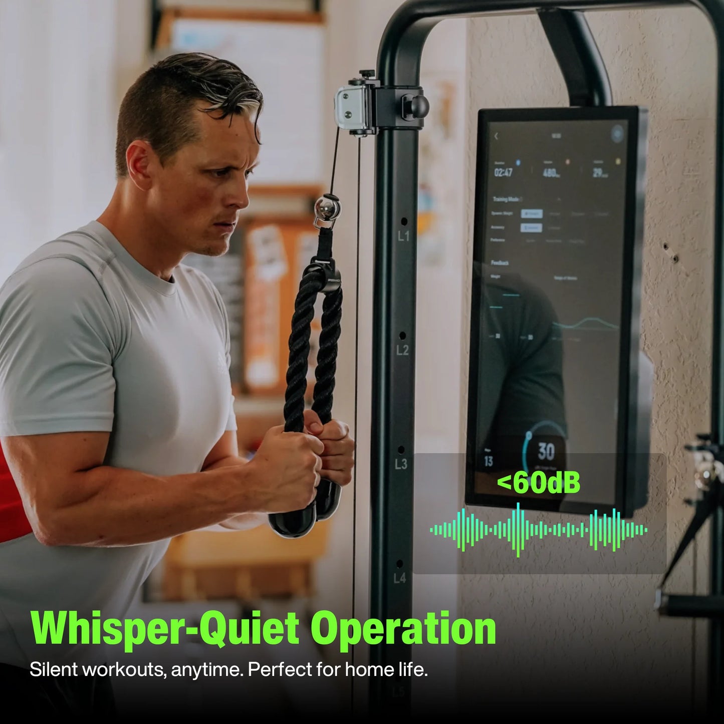 Gym Monster – All-In-One Home Gym Workout Machine with 220LBS Digital Weight, Full Body Strength Training Equipment, No Installation Required
