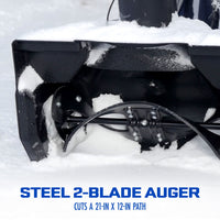 Ultra 15 Amp Electric Corded Snow Blower, 2 Blade Auger, 21 Inch Wide, SJ625E