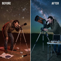 Nexstar 8SE Computerized Telescope and Eyepiece Accessory Bundle — Before & After