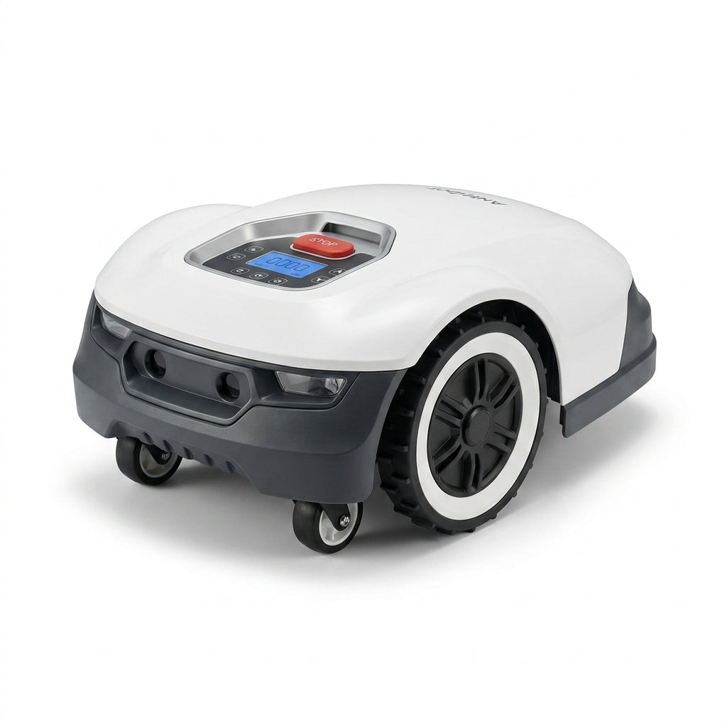 Robot Lawn Mower NO Wire - 0.9 Acre, Full Band Rtk+4-Eye Vision Robotic Lawnmower, Automatic Mapping, 30 Multi-Zone Management, Accurate Obstacle Avoidance, Intelligent Anti-Theft, APP Control — Studio Shot
