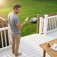 Robot Lawn Mower NO Wire - 0.9 Acre, Full Band Rtk+4-Eye Vision Robotic Lawnmower, Automatic Mapping, 30 Multi-Zone Management, Accurate Obstacle Avoidance, Intelligent Anti-Theft, APP Control — Lifestyle