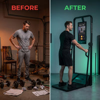 Smart Home Gym, Multi-Functional Gym Machine for Full Body Strength Training, All-In-One Gym Equipment, Digital Weight System, Workout Station, Squat Rack, Gym Monster 2 — Before & After