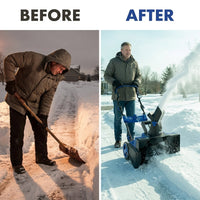 Ultra 15 Amp Electric Corded Snow Blower, 2 Blade Auger, 21 Inch Wide, SJ625E — Before & After