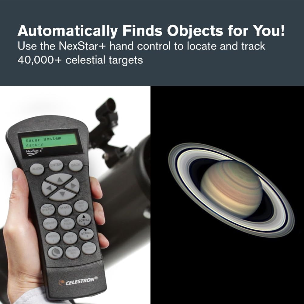 Celestron - Nexstar 130SLT Computerized Telescope - Compact and Portable - Newtonian Reflector Optical Design - Skyalign Technology - Computerized Hand Control - 130Mm Aperture Grey