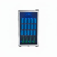 Beverage Cooler Built for Perfect Storage, 117-Can Capacity, Adjustable Shelves, LED Lighting, Door Lock